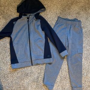 Grey/black- Sweatshirt with Sweatpants Set